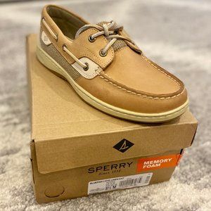 Sperry Bluefish 2 Eye Boat Shoes, Linen/Oat, 8.5M